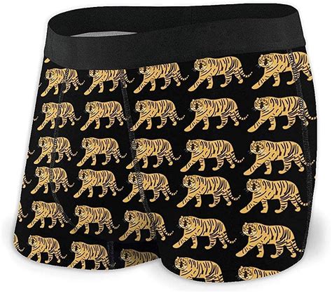 Yellow Tiger Animals Mens Boxer Briefs Underwear For Men