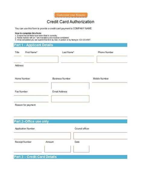 I (customer) authorize my agent to act on my behalf to perform the following specific acts and functions (initial all applicabl e boxes): The amusing 41 Credit Card Authorization Forms Templates ...