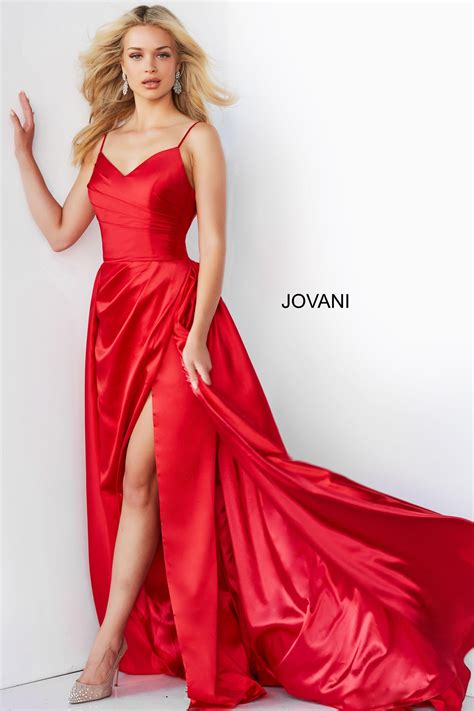 Jovani Formal Spaghetti Strap Long Prom Gown 07800 The Dress Outlet