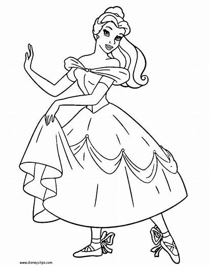Belle Coloring Pages Beast Beauty Disney Princess