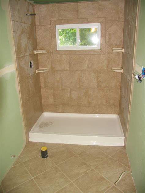 This whole bathroom has great design features. 78+ images about Tile Work on Pinterest | Glass tile shower, Shelves and Stand up showers