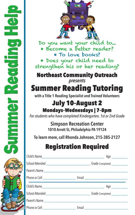 Summer Reading Tutoring Available At Simpson Frankford Gazette