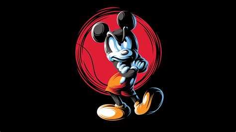 Mickey Mouse Minimal Art 4k Wallpaper Hd Cartoons Wallpapers 4k Wallpapers Images Backgrounds