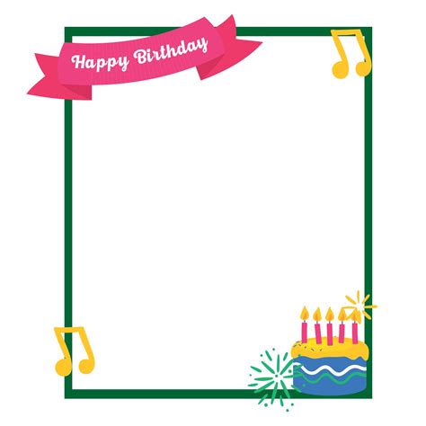 Happy Birthday Border Free Printable Clip Art Happy Birthday Frame My Xxx Hot Girl