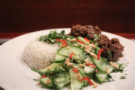 Beef Rendang From Bill Grangers Everyday Asian Served With A Cucumber