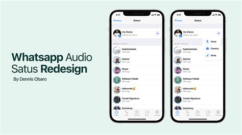 Whatsapp Audio Status Redesign On Behance