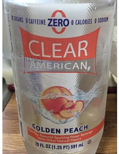 Clear American Golden Peach Sparkling Water 240 Ml Nutrition