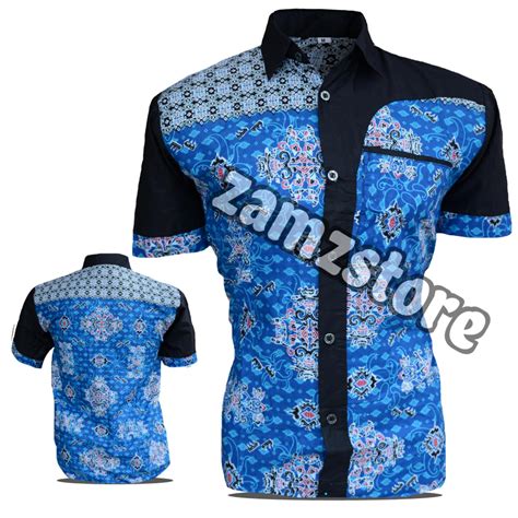 Model baju batik gamis kombinasi. MURAH SriKaWati Fashion Baju Kemeja Hem Atasan Katun Batik ...