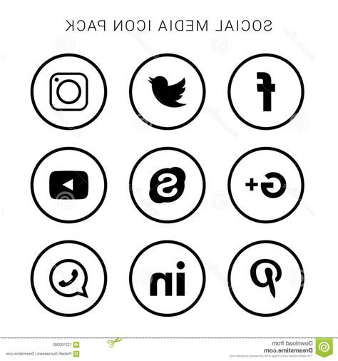 Social Media Icons White Vector At Collection Of