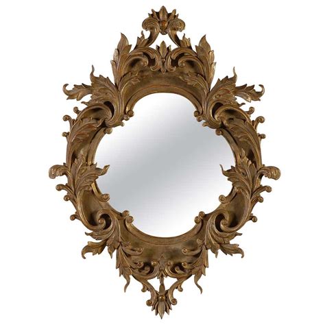 Ornate Gold Leaf Mirror With Acanthus Carving For Sale At 1stdibs