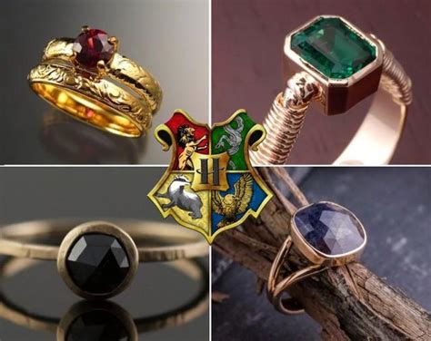 Rings Sorted Harry Potter Wedding Rings For All Four Hogwarts Houses
