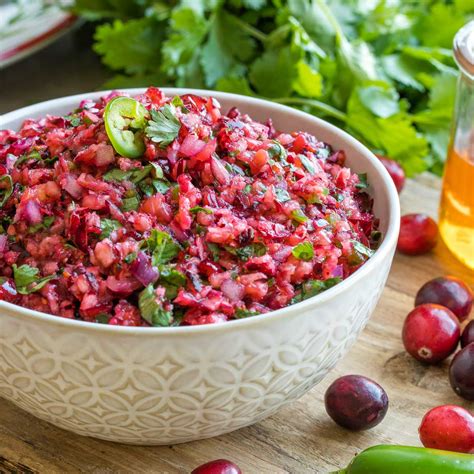 Cranberry Salsa Easy 7 Minute Holiday Appetizer Two Healthy Kitchens