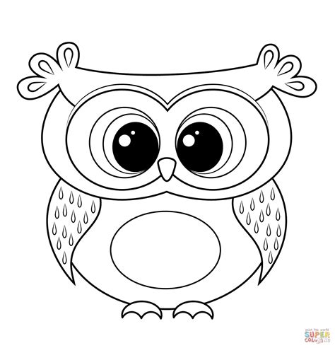 Cute Owls Coloring Pages Coloring Home