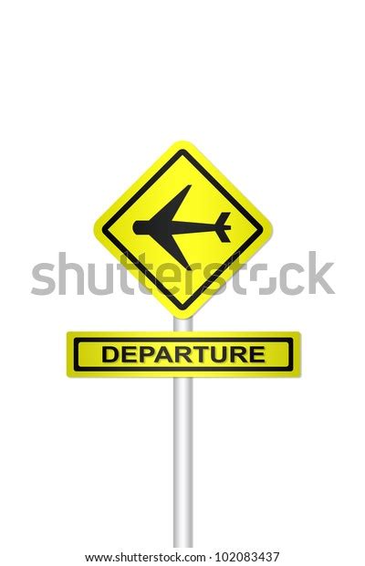 Airplane Departure Sign Stock Illustration 102083437 Shutterstock