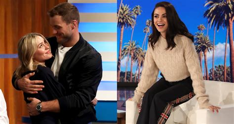mila kunis nerds out over colton underwood and cassie randolph as ‘ellen guest host watch
