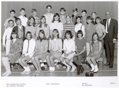 Ross School 7th Grade Class Picture 1966 1967 Mr Petersons Class
