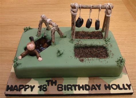Army tank birthday chocolate cake design ideas decorating tutorial classes video. Army Assault Course (With images) | Army cake, Army birthday cakes, 40th birthday cakes