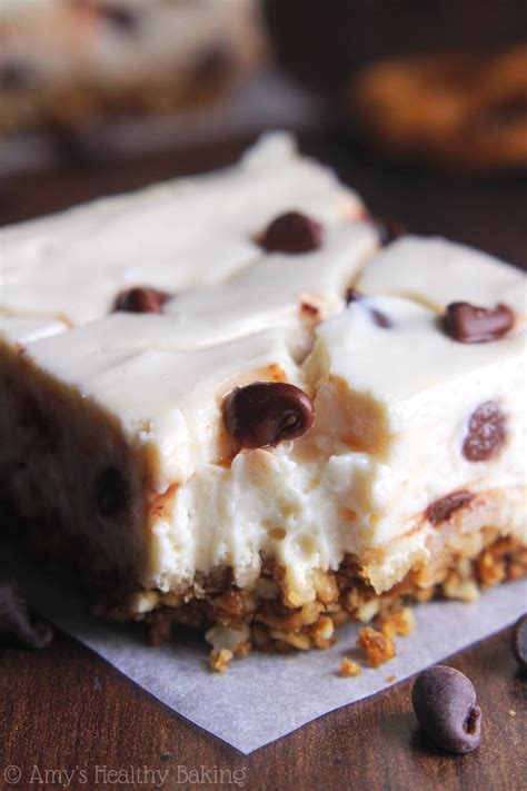 Healthy Chocolate Chip Cheesecake Bars Amys Healthy Baking