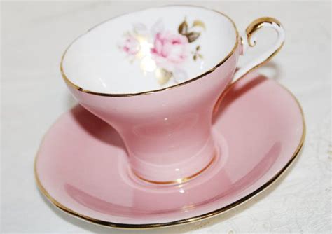Aynsley Pink Corset Teacup And Saucer Wiith Pink Roses Inside Etsy Tea Cups Pretty Cups Saucer