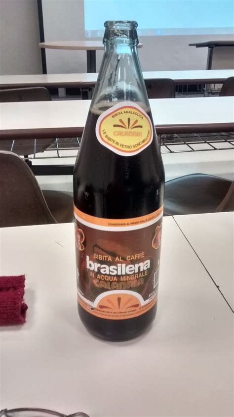 From an ancient calabrian recipe, prepared just with water, sugar, lemon concentrate and carbon dioxide. Brasilena coffee soda from Italy. : Soda