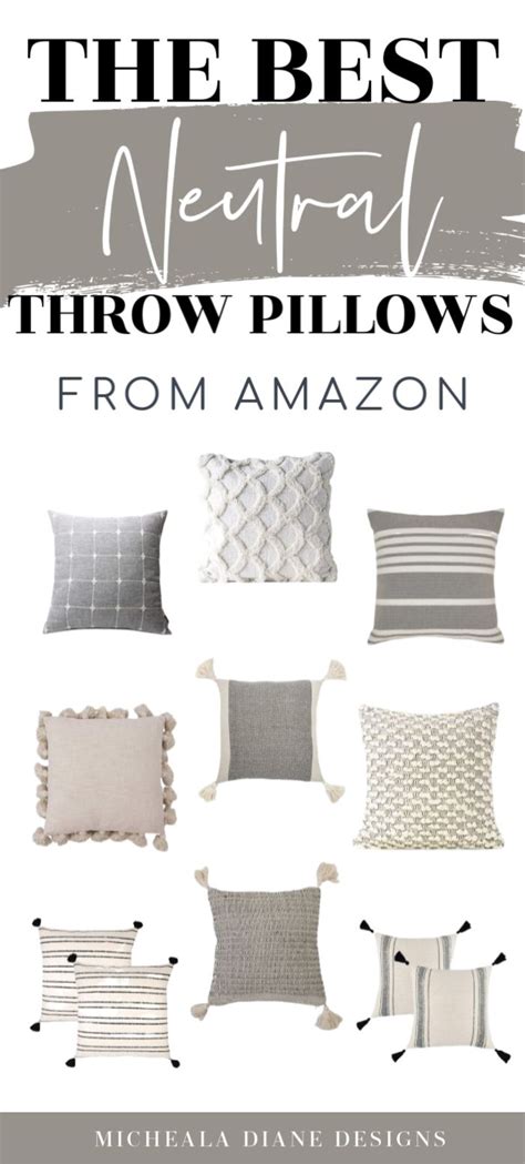 The Best Neutral Throw Pillows From Amazon Throw Pillows Living Room