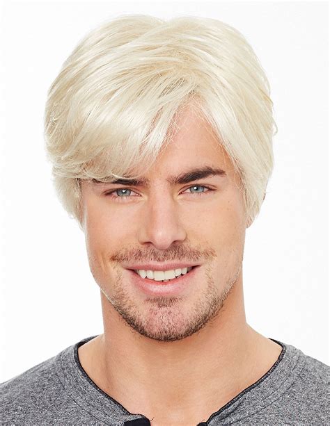 Short Straight With Bangs Lace Front Wigs Hair For Men