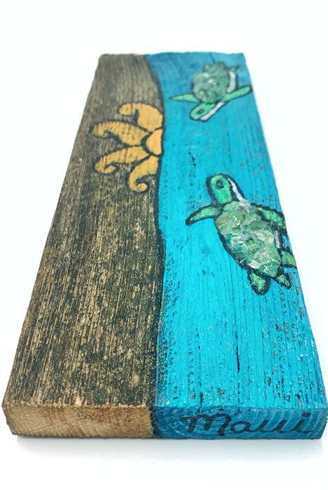 Sea Turtle Wall Art Honu Reclaimed Wood Sign 2 Sea Turtles Etsy Sea