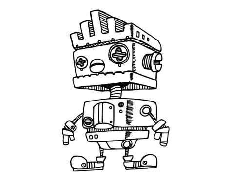 Haircut coloring page ultra coloring pages. Robot with Mohawk haircut coloring page - Coloringcrew.com