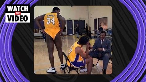 Nba News 2021 Shaquille Oneal La Lakers Media Day Photo With Rick Fox