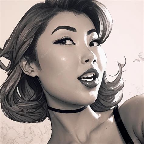 hermosas mujeres asiáticas comic art manga art foto premium