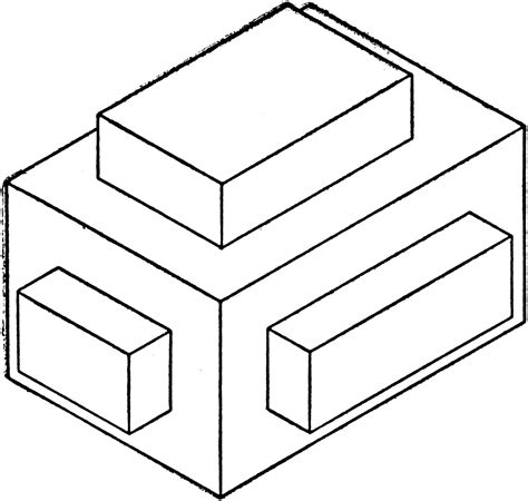 Isometric Of A Block Clipart Etc