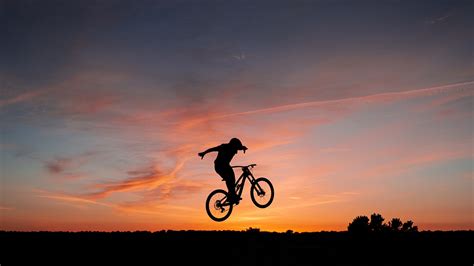 Jumping Into The Sunset Fuller Legpwr Mountain Biking Pictures