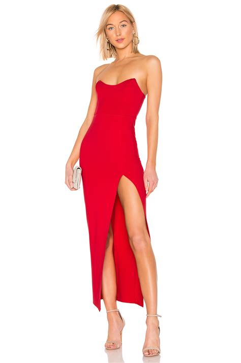 Superdown Ryleigh Strapless Maxi Dress In Red Revolve