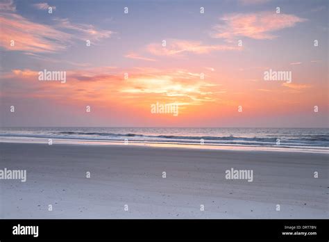 Sunrise Over Atlantic Ocean Stock Photo Alamy