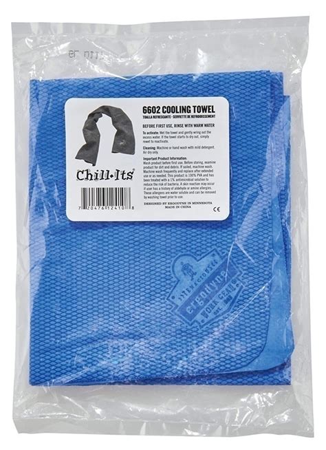 Ergodyne 6602 Chill Its Blue Evaporative Cooling Towel 50 Pack