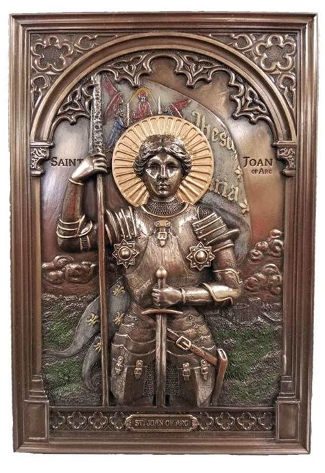 Joan Of Arc Wall Plaque Wall Plaques Cast Bronze Joan Of Arc