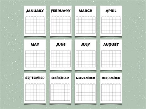 Calendario En Blanco Imprimible Planificador Mensual Etsy Gambaran