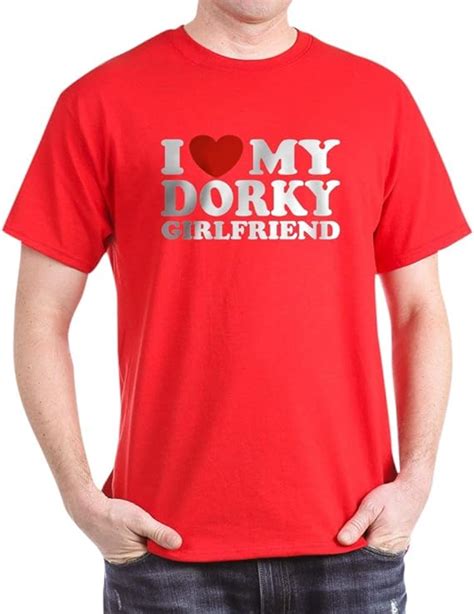 cafepress t shirt love my dorky girlfriend 100 baumwolle amazon de bekleidung