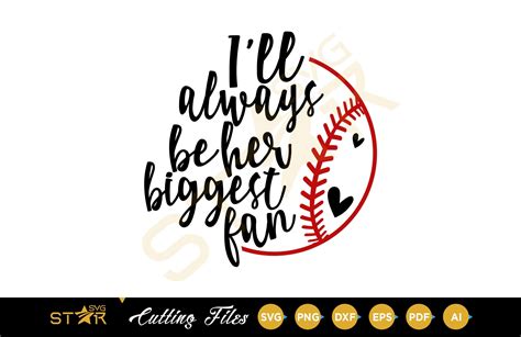 Ill Always Be Her Biggest Fan Svg Softball Mother Etsy