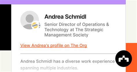 Andrea Schmidl Senior Director Of Operations And Technology At The Strategic Management Society