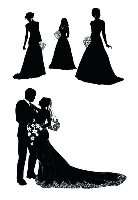 Wedding Party List Template 9 Best Bride And Groom Silhouettes Images