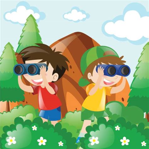 Best Child Binoculars Illustrations Royalty Free Vector Graphics