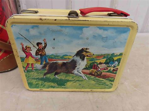 Metal Picnic Basket Lassie Lunch Box Captain Planet Thermos Lord Of