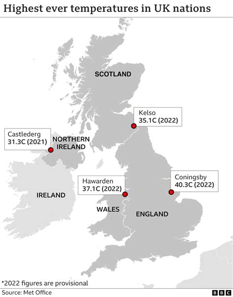Heatwave The Uk And Europe S Record Temperatures In Maps And Charts Bbc News