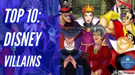Top 10 Disney Villains Youtube