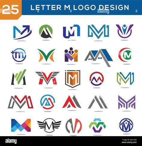 Letter M Logo Set Elegant And Modern Concept Of Letter M Logo Vector