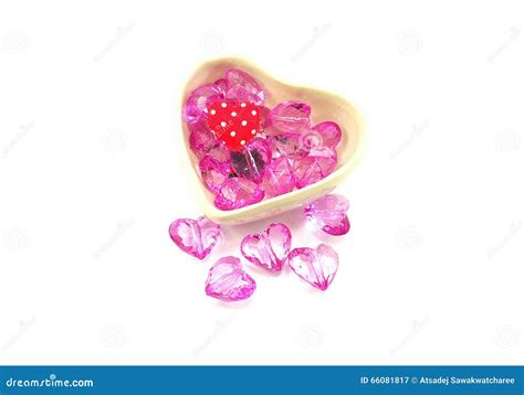 Pink Crystal Heart Stock Image Image Of Heart Affection 66081817