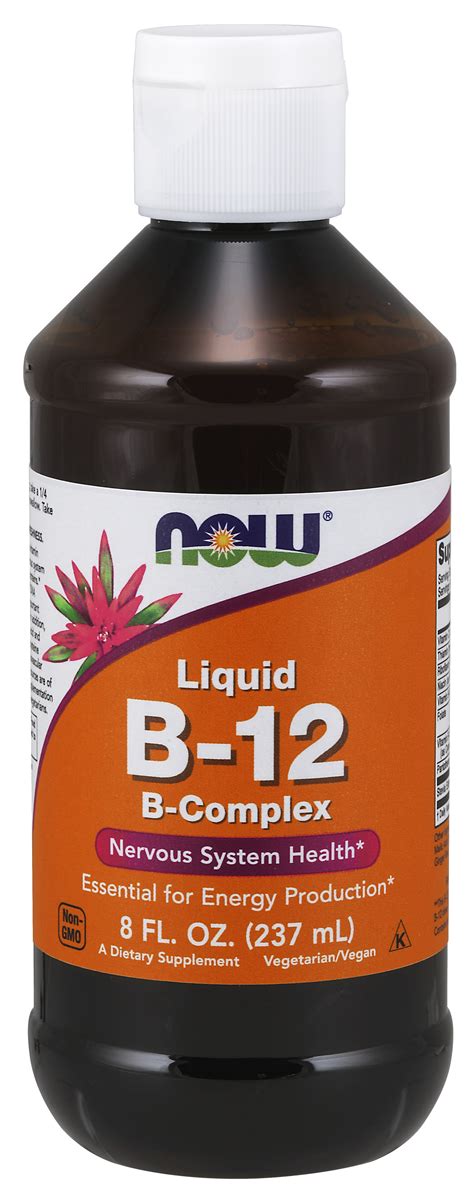 Now Supplements Vitamin B 12 Complex Liquid Energy Production