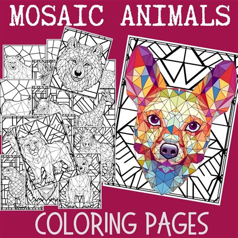 Mosaic Coloring Pages Of Animals Express Your Creativity With