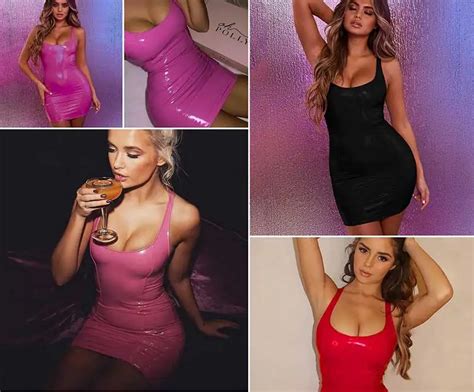 Lvinmw Sexy Pink Pu Leather Bodycon Dress 2019 Summer Women Sleeveless Low Cut Back Zipper
